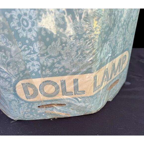 Rare 1960 Gilbert Doll Lamp Still In Box Floral Shade & Dress Boudoir Lady lamp - Picture 9 of 12